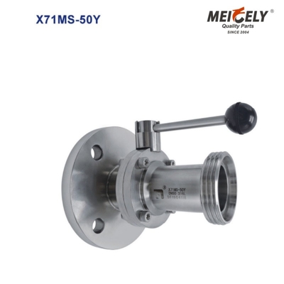 Valvola di campionamento asettica sanitaria flange Widdop Valvola farfalla per camion serbatoio dell'acqua